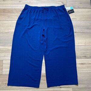 Montgomery Post Women's Brie Wide Leg Pants Size 3X Cobalt Blue